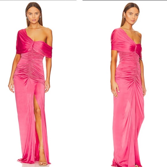 YAURA Dresses & Skirts - YAURA Tiara Dress pink maxi off shoulder